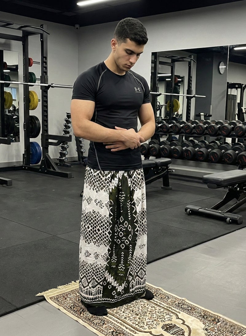 بهنس وزرة مطاط مع جيب جانبي للرجل فوطة رجالية وزرة صيفي مريحة جدا وباردة للرجال وزار رجالي معوز صارون صاروم اسباعية رجالية مناسب للمنزل والنوم وللرياضيين اوقات الصلاة - Image 5